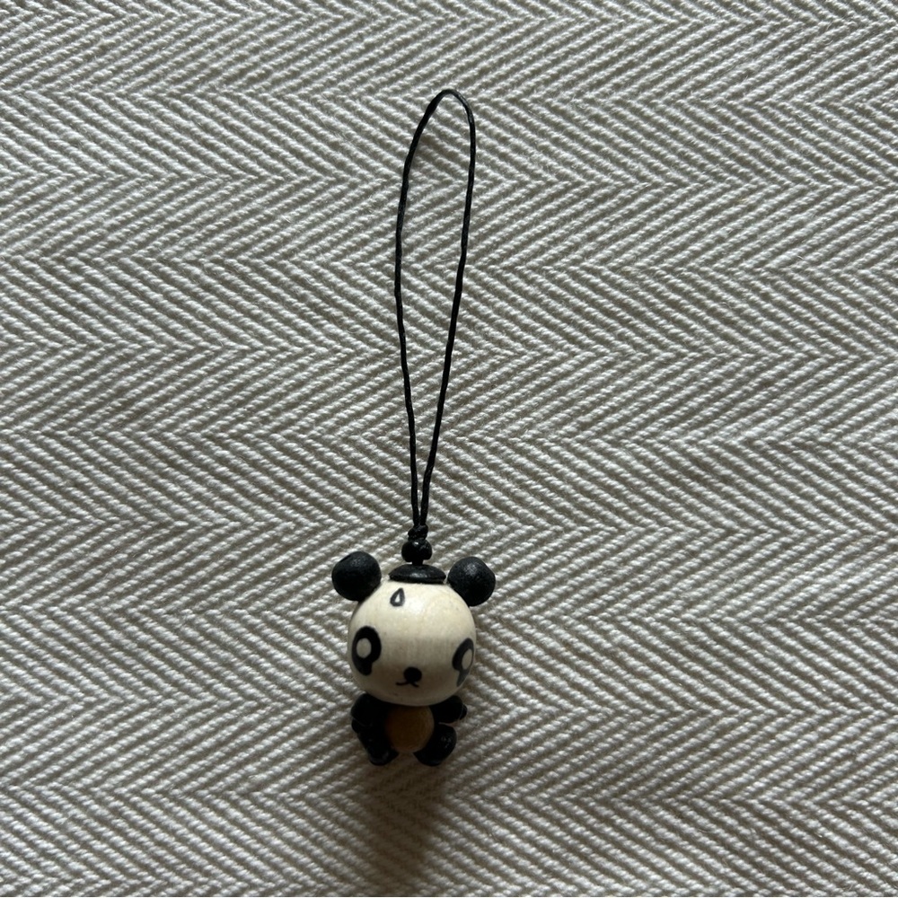 Vintage Japanese Panda Bear Bag or Phone Charm Key Chain Key Ring Backpack